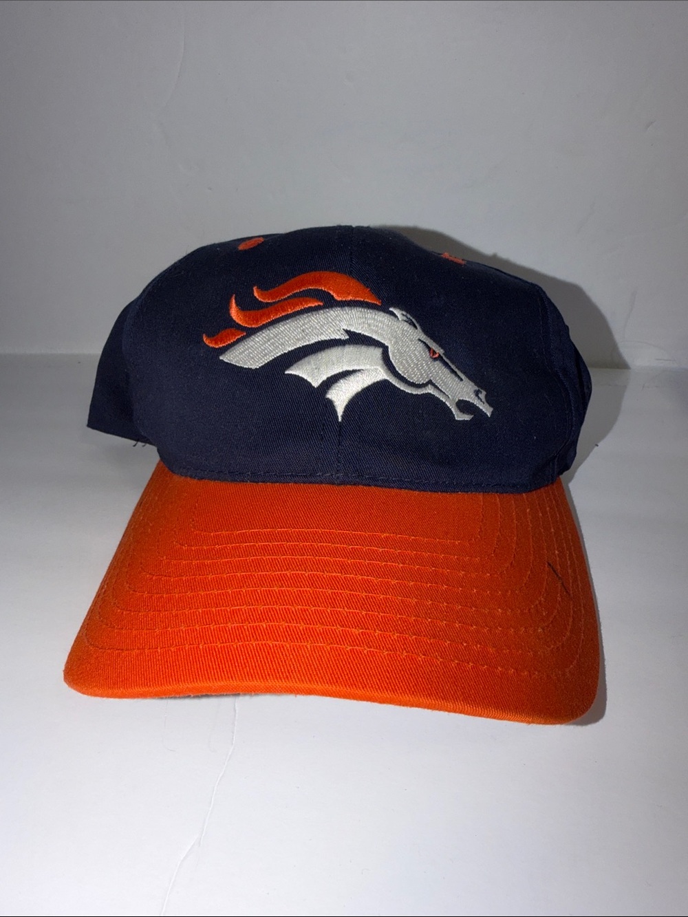 Denver Broncos Navy and Orange Embroidered Logo SnapBack Cap